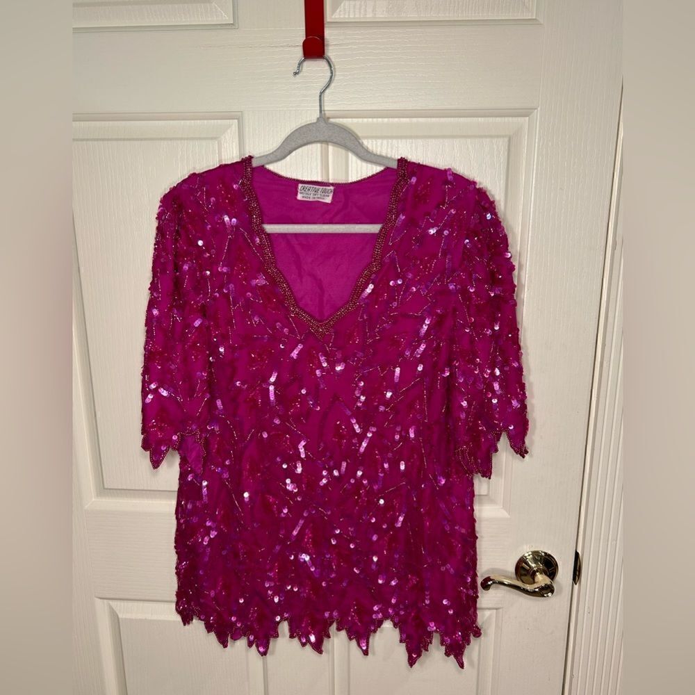 Vintage Creative Touch sequin blouse